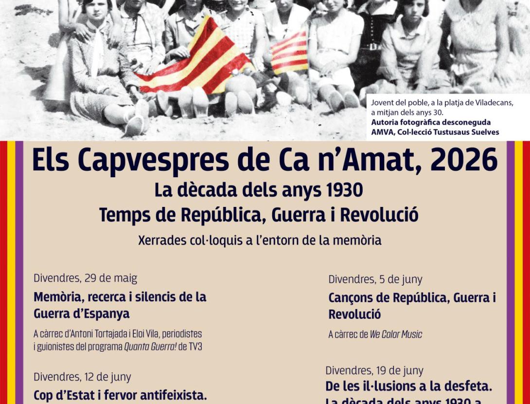 Els Capvespres de Ca n'Amat, 2026